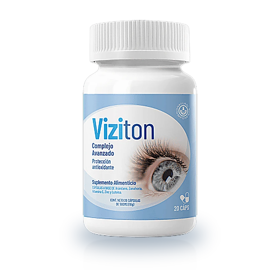 Frasco de Viziton con 20 cápsulas para la vista